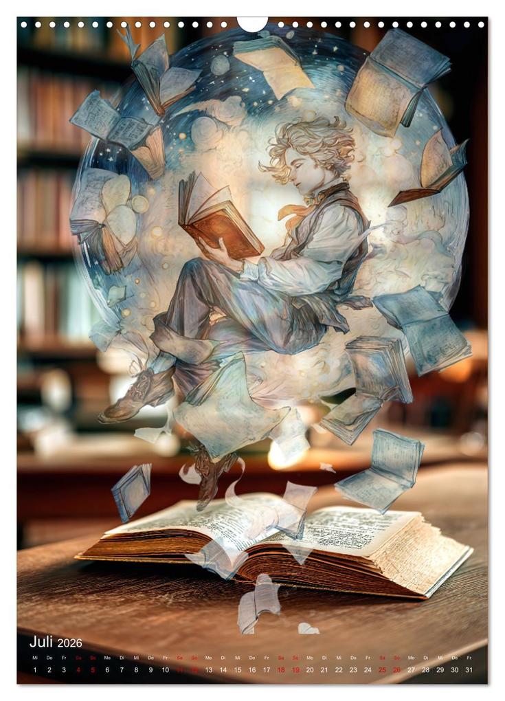 Weitere Ansicht: Wenn Lesen die Magie entfacht (Wandkalender 2026 DIN A3 hoch), CALVENDO Monatskalender | Eva Ola Feix, Calvendo