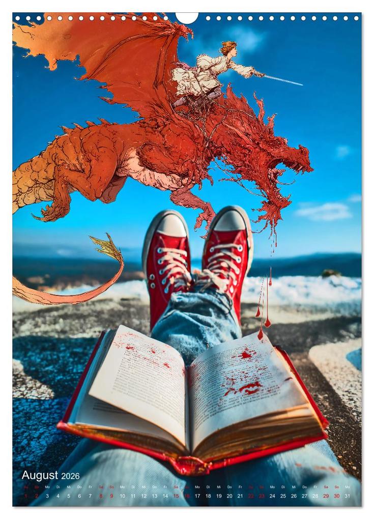 Weitere Ansicht: Wenn Lesen die Magie entfacht (Wandkalender 2026 DIN A3 hoch), CALVENDO Monatskalender | Eva Ola Feix, Calvendo