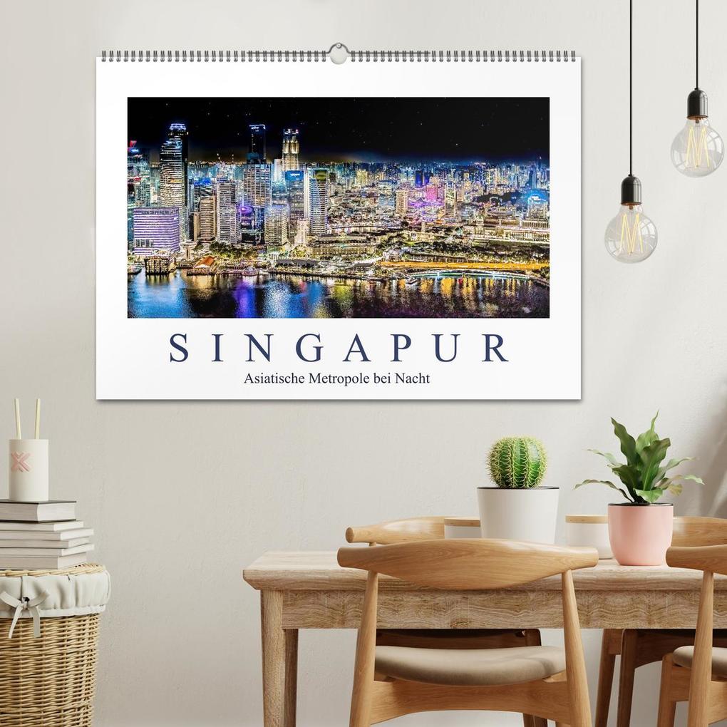 Weitere Ansicht: Singapur - Asiatische Metropole bei Nacht (Wandkalender 2026 DIN A2 quer), CALVENDO Monatskalender | Dieter Meyer, Calvendo