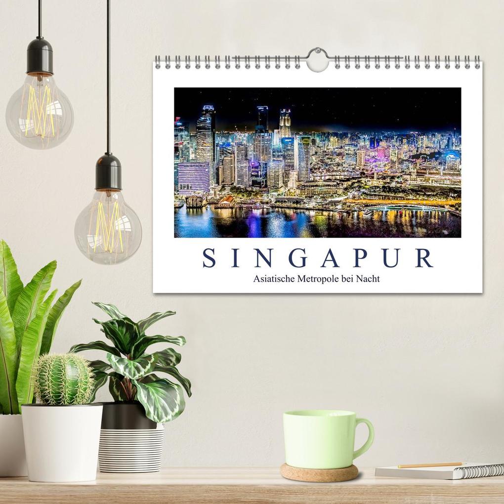 Weitere Ansicht: Singapur - Asiatische Metropole bei Nacht (Wandkalender 2026 DIN A4 quer), CALVENDO Monatskalender | Dieter Meyer, Calvendo