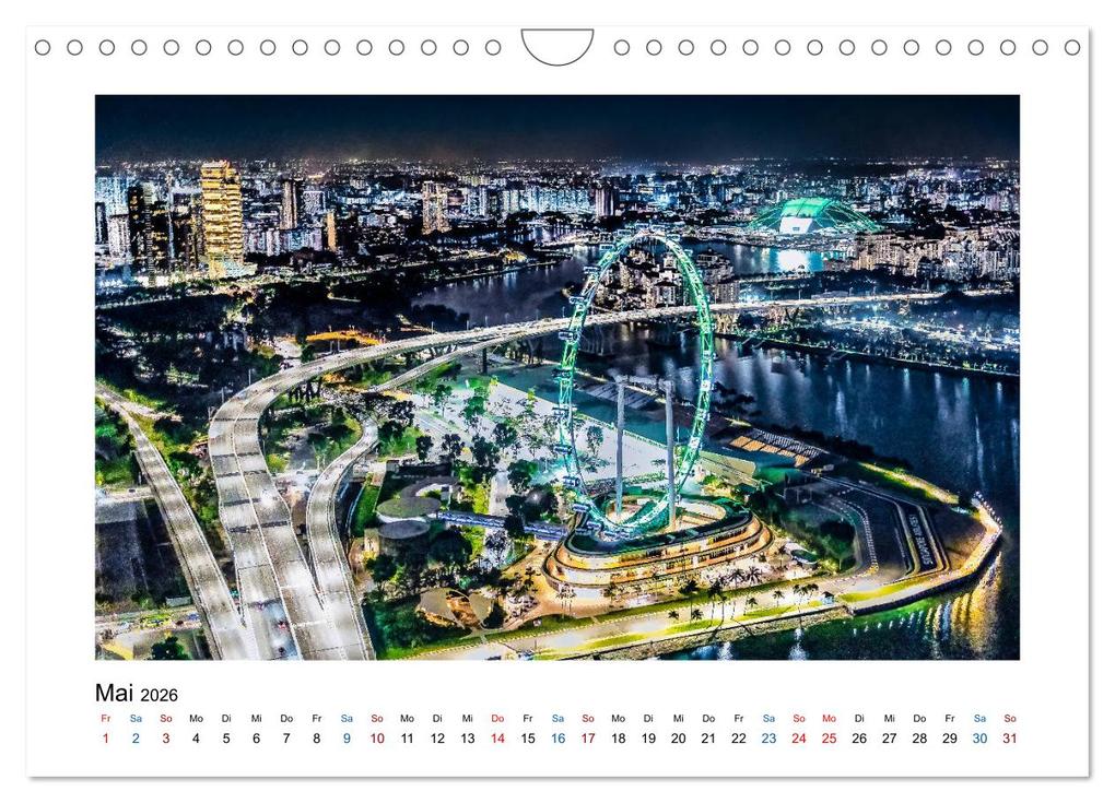 Weitere Ansicht: Singapur - Asiatische Metropole bei Nacht (Wandkalender 2026 DIN A4 quer), CALVENDO Monatskalender | Dieter Meyer, Calvendo