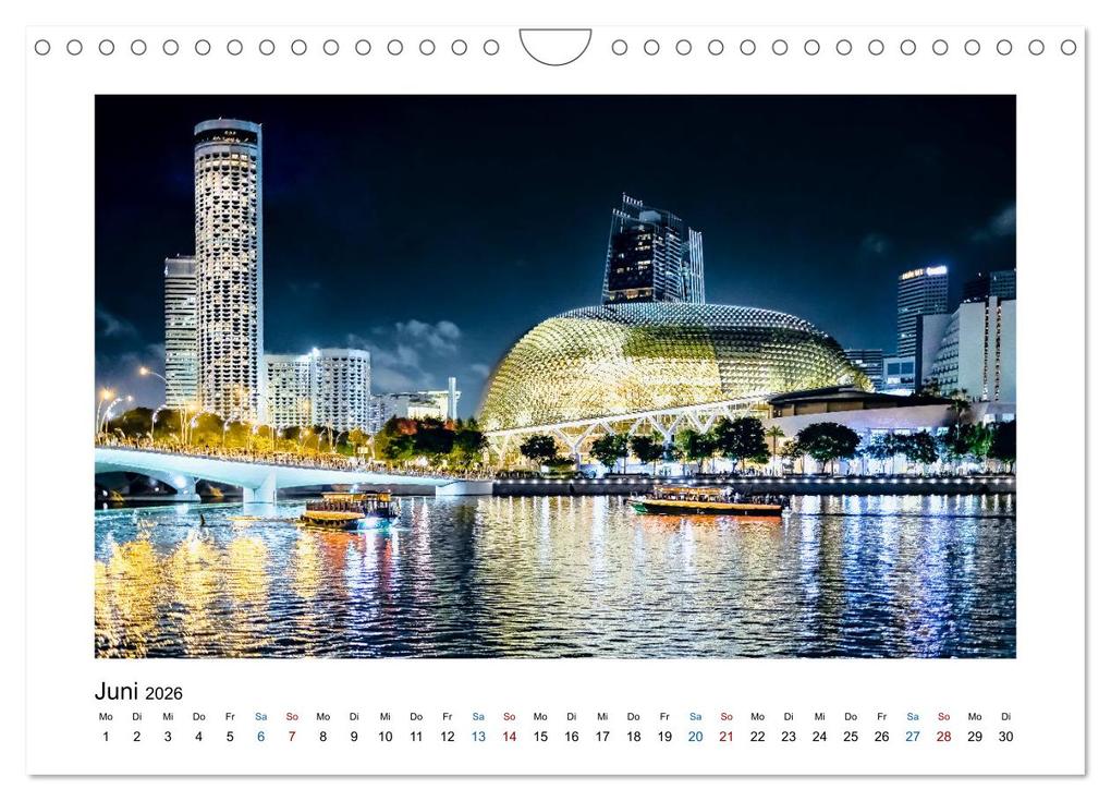 Weitere Ansicht: Singapur - Asiatische Metropole bei Nacht (Wandkalender 2026 DIN A4 quer), CALVENDO Monatskalender | Dieter Meyer, Calvendo