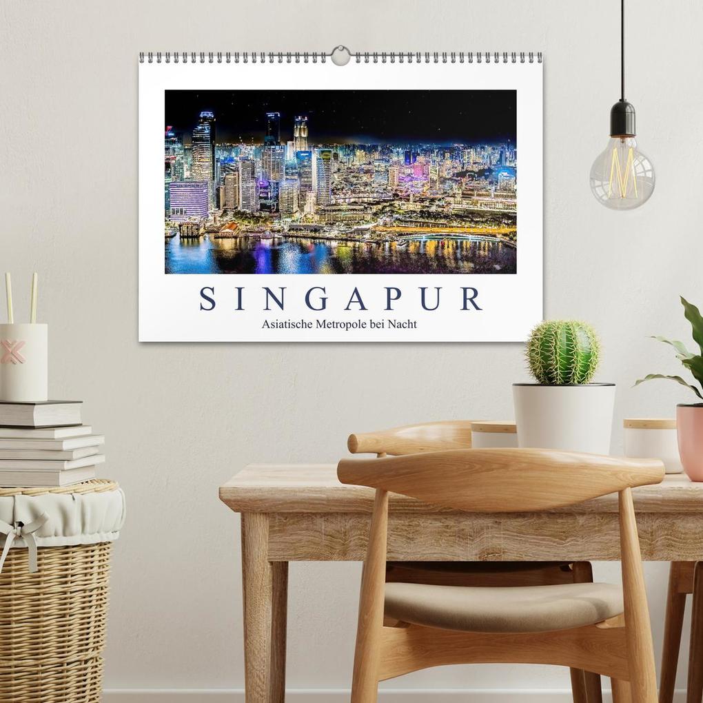 Weitere Ansicht: Singapur - Asiatische Metropole bei Nacht (Wandkalender 2026 DIN A3 quer), CALVENDO Monatskalender | Dieter Meyer, Calvendo