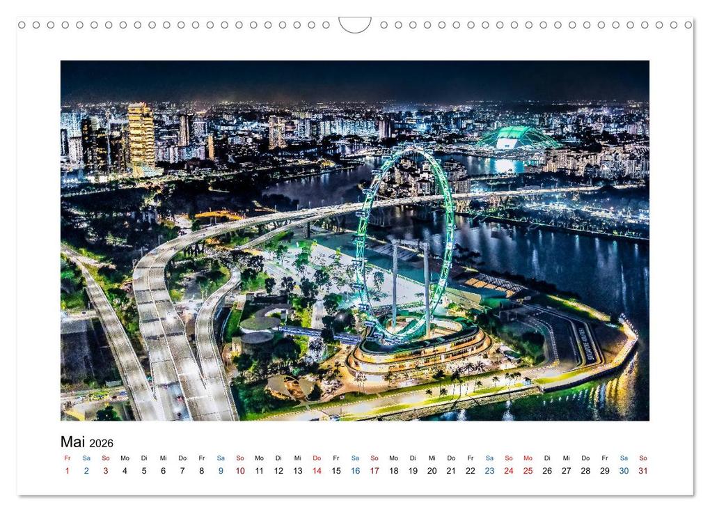 Weitere Ansicht: Singapur - Asiatische Metropole bei Nacht (Wandkalender 2026 DIN A3 quer), CALVENDO Monatskalender | Dieter Meyer, Calvendo