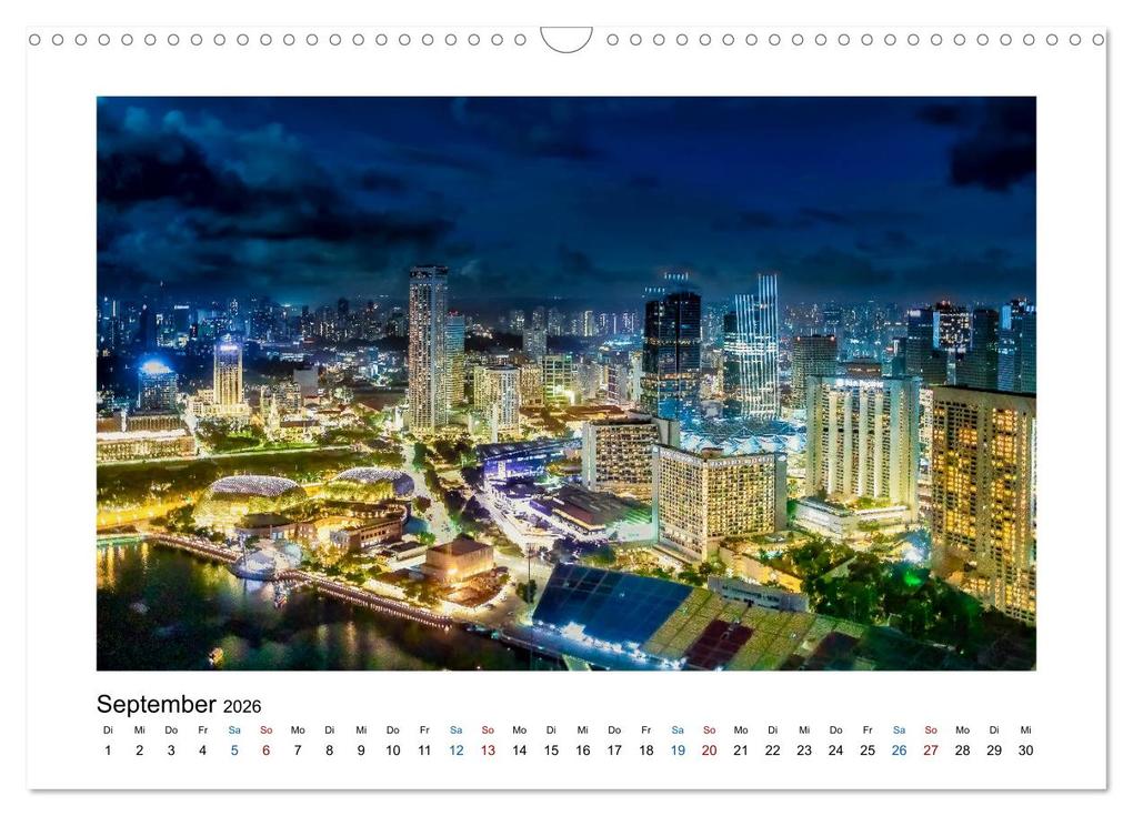 Weitere Ansicht: Singapur - Asiatische Metropole bei Nacht (Wandkalender 2026 DIN A3 quer), CALVENDO Monatskalender | Dieter Meyer, Calvendo