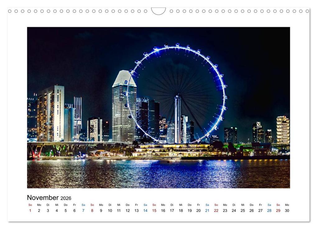 Weitere Ansicht: Singapur - Asiatische Metropole bei Nacht (Wandkalender 2026 DIN A3 quer), CALVENDO Monatskalender | Dieter Meyer, Calvendo