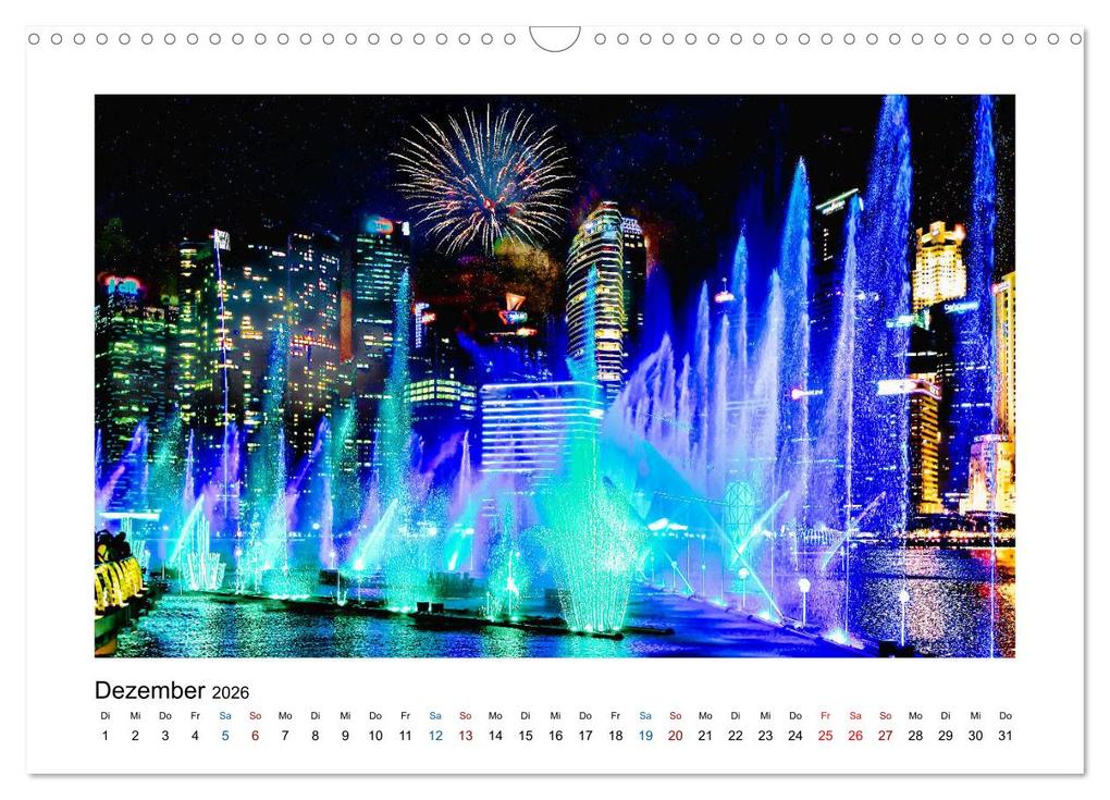 Weitere Ansicht: Singapur - Asiatische Metropole bei Nacht (Wandkalender 2026 DIN A3 quer), CALVENDO Monatskalender | Dieter Meyer, Calvendo