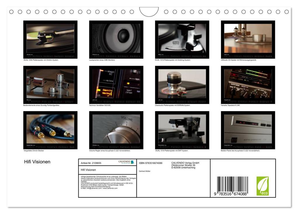 Weitere Ansicht: Hifi Visionen (Wandkalender 2026 DIN A4 quer), CALVENDO Monatskalender | Gerhard Müller, Calvendo