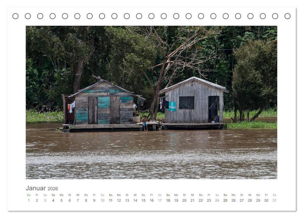Weitere Ansicht: Amazonas, eine Reise entlang seiner Ufer (Tischkalender 2026 DIN A5 quer), CALVENDO Monatskalender | Christiane Calmbacher, Calvendo