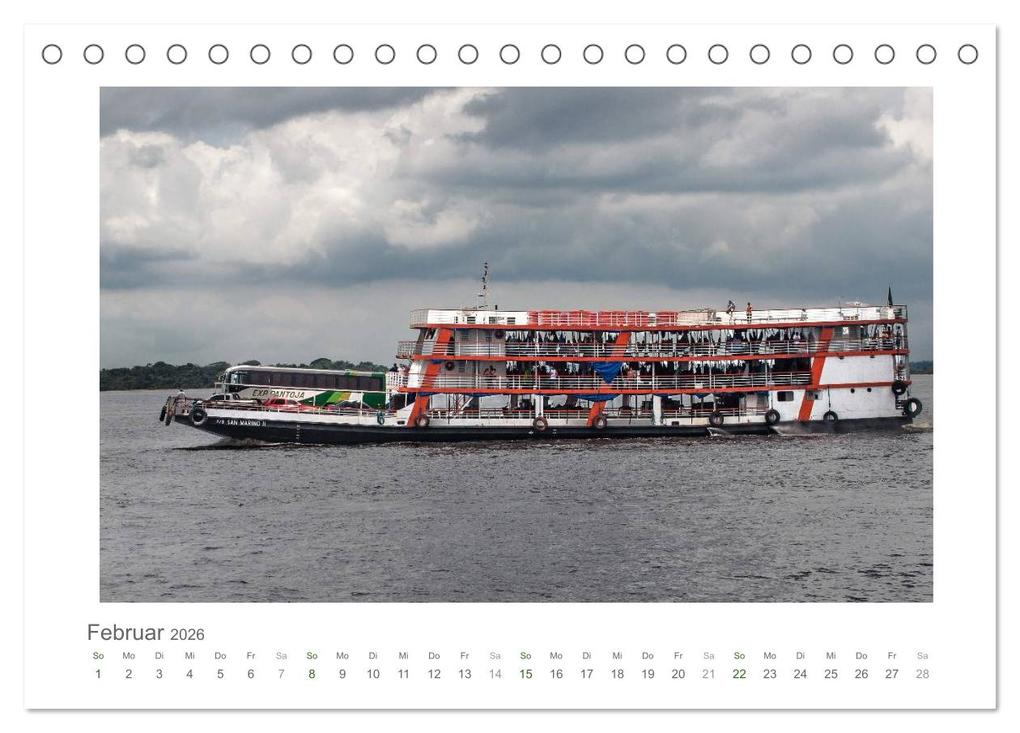 Weitere Ansicht: Amazonas, eine Reise entlang seiner Ufer (Tischkalender 2026 DIN A5 quer), CALVENDO Monatskalender | Christiane Calmbacher, Calvendo