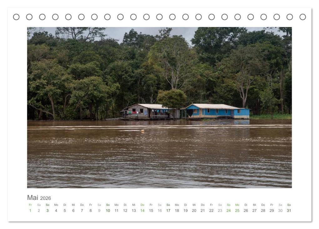 Weitere Ansicht: Amazonas, eine Reise entlang seiner Ufer (Tischkalender 2026 DIN A5 quer), CALVENDO Monatskalender | Christiane Calmbacher, Calvendo