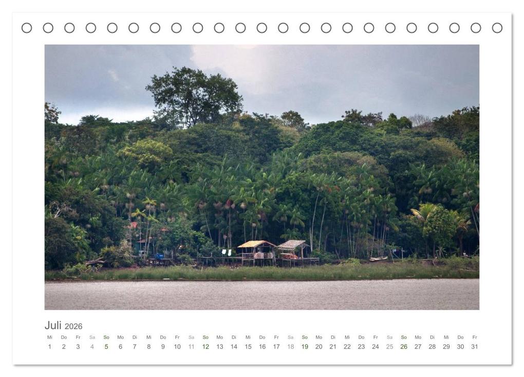 Weitere Ansicht: Amazonas, eine Reise entlang seiner Ufer (Tischkalender 2026 DIN A5 quer), CALVENDO Monatskalender | Christiane Calmbacher, Calvendo