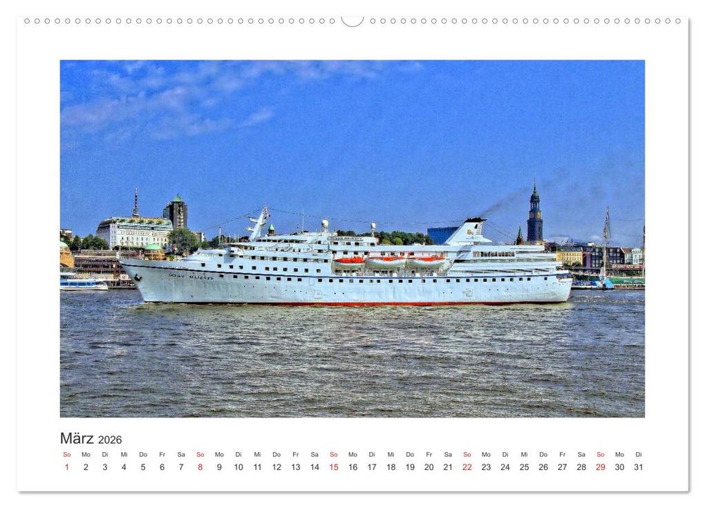 Weitere Ansicht: Kreuzfahrtschiffe Kurs Hamburg 2026 (Wandkalender 2026 DIN A2 quer), CALVENDO Monatskalender | Christoph Stempel, Calvendo