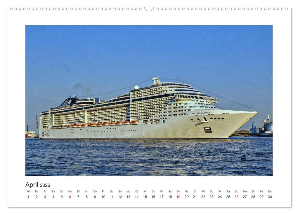 Weitere Ansicht: Kreuzfahrtschiffe Kurs Hamburg 2026 (Wandkalender 2026 DIN A2 quer), CALVENDO Monatskalender | Christoph Stempel, Calvendo