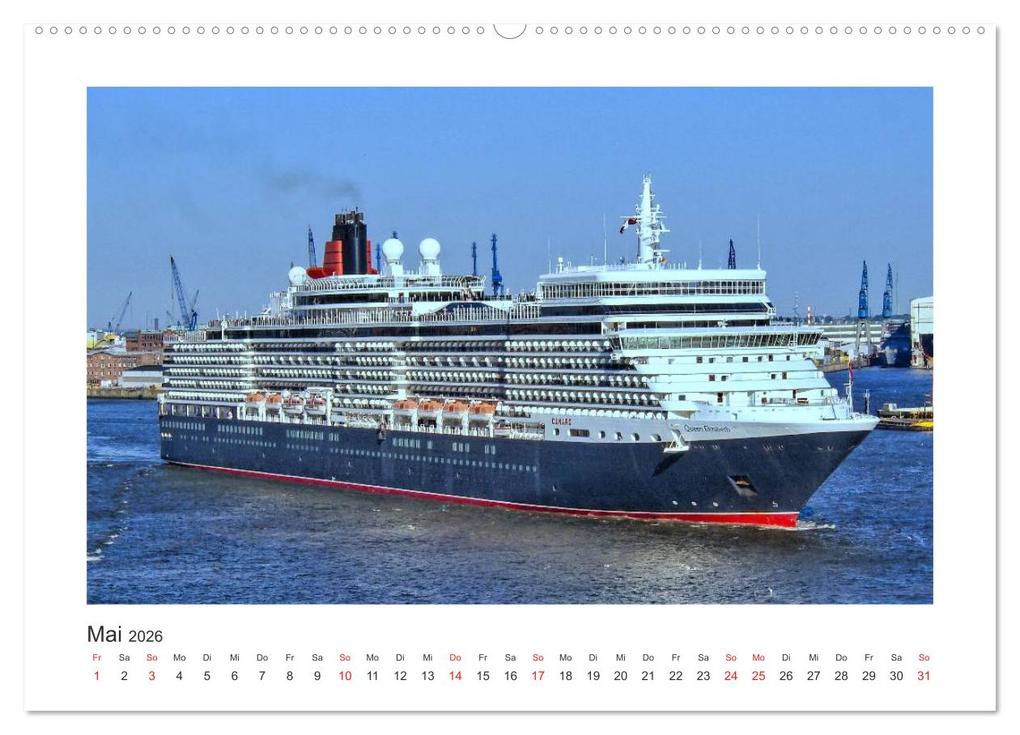 Weitere Ansicht: Kreuzfahrtschiffe Kurs Hamburg 2026 (Wandkalender 2026 DIN A2 quer), CALVENDO Monatskalender | Christoph Stempel, Calvendo