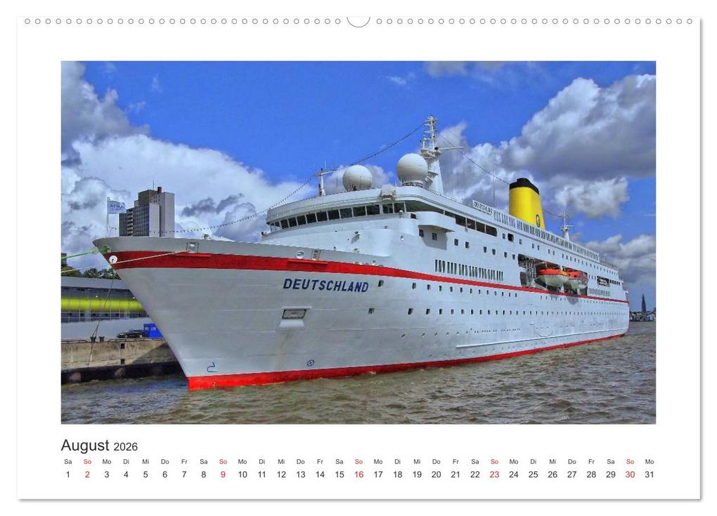 Weitere Ansicht: Kreuzfahrtschiffe Kurs Hamburg 2026 (Wandkalender 2026 DIN A2 quer), CALVENDO Monatskalender | Christoph Stempel, Calvendo