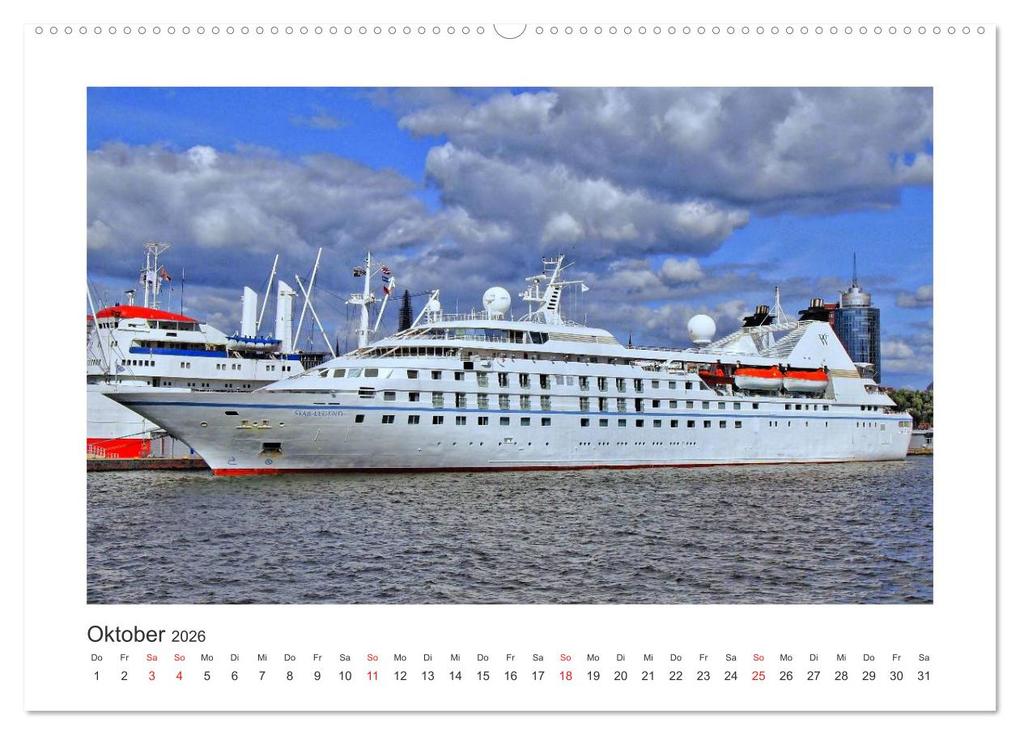 Weitere Ansicht: Kreuzfahrtschiffe Kurs Hamburg 2026 (Wandkalender 2026 DIN A2 quer), CALVENDO Monatskalender | Christoph Stempel, Calvendo
