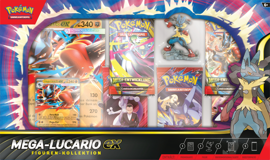 Weitere Ansicht: Pokémon (Sammelkartenspiel), PKM Mega-Lucario Figuren-Kollektion