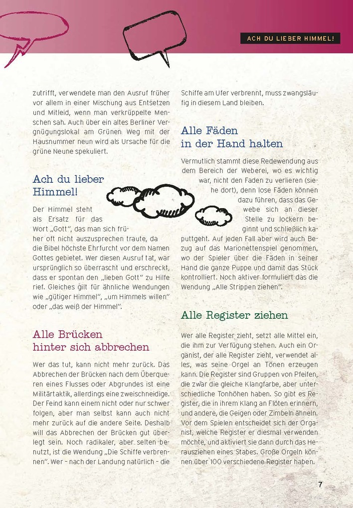 Weitere Ansicht: Redensarten & Sprichwörter | Christa Pöppelmann