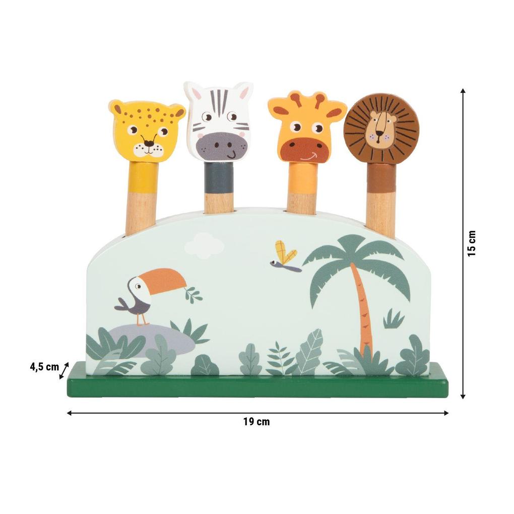 Weitere Ansicht: Steckspiel hüpfende Tiere "Safari"