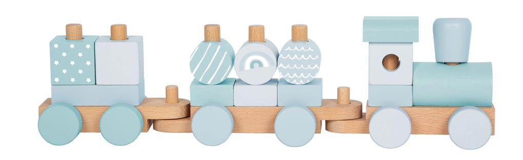 Weitere Ansicht: Holzzug blau