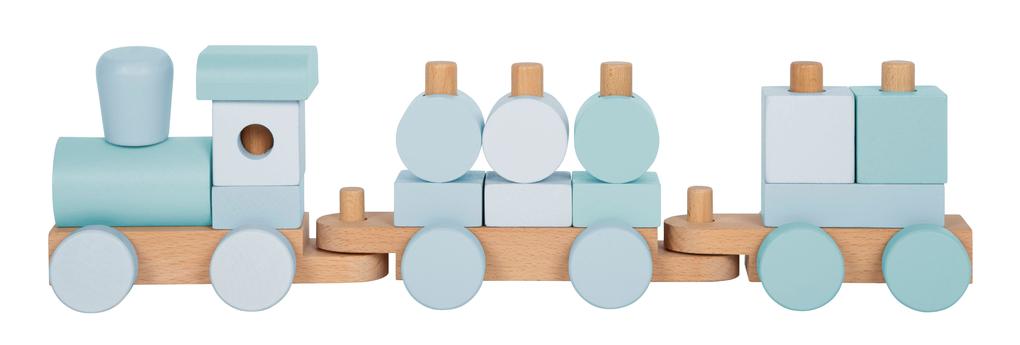 Weitere Ansicht: Holzzug blau