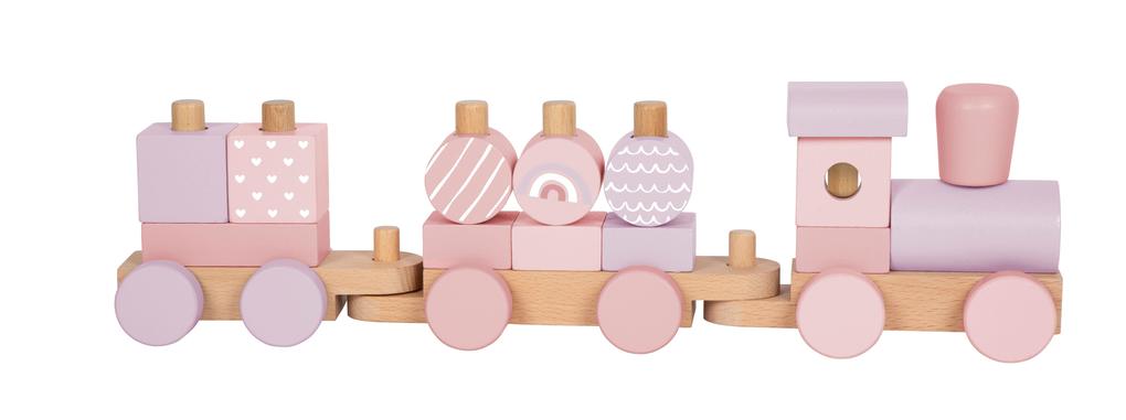 Weitere Ansicht: Holzzug rosa