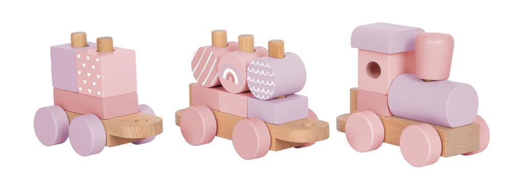 Weitere Ansicht: Holzzug rosa