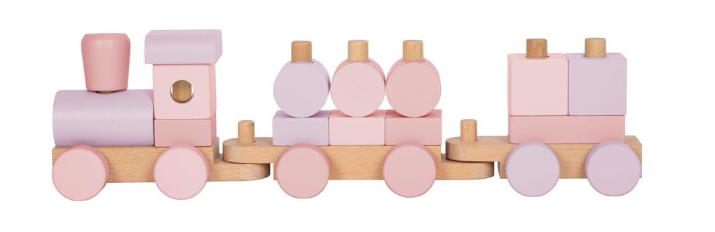 Weitere Ansicht: Holzzug rosa