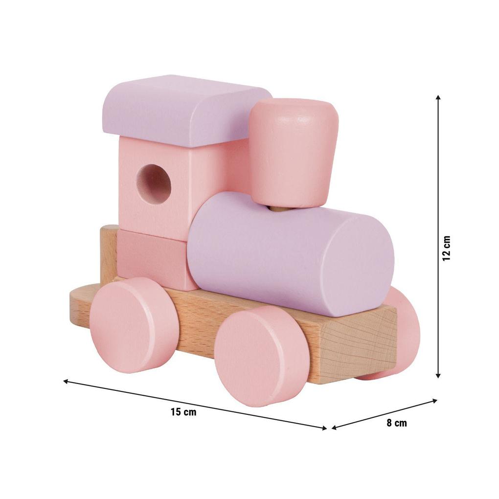 Weitere Ansicht: Holzzug rosa