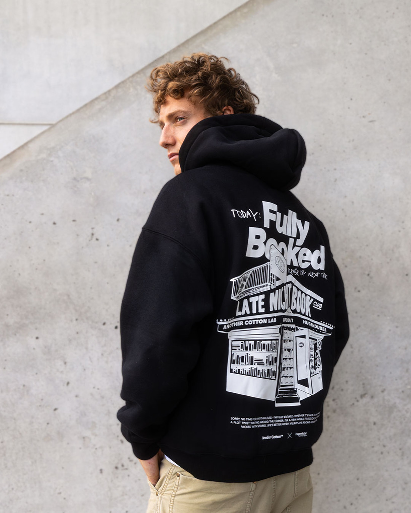 Weitere Ansicht: Fully Booked, Hoodie Schwarz, Größe S