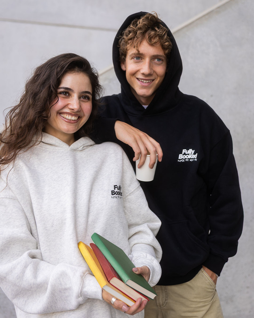 Weitere Ansicht: Fully Booked, Hoodie Schwarz, Größe S