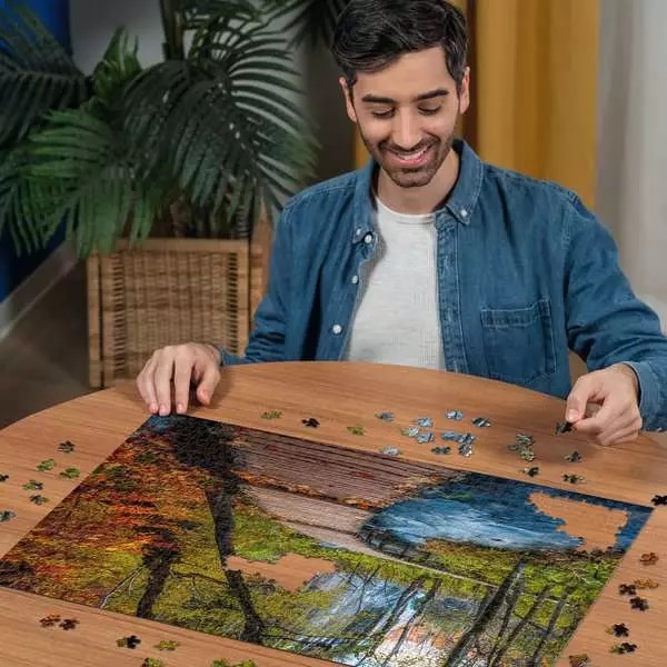 Weitere Ansicht: Erwachsenenpuzzle 1000 Teile - Herbstlicher Waldweg