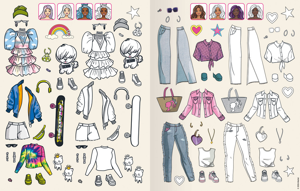 Weitere Ansicht: Mein Ausmalstickerbuch Barbie - Anziehpuppen