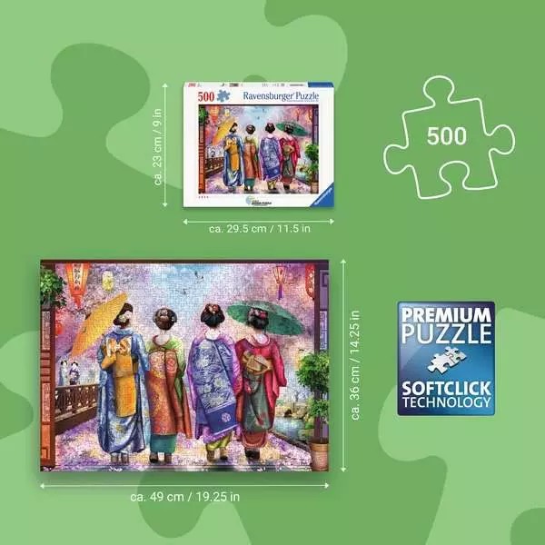 Weitere Ansicht: Erwachsenenpuzzle 500 Teile - Kirschblütenspaziergang