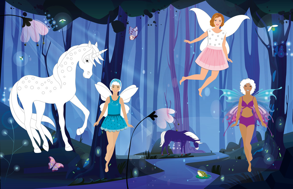 Weitere Ansicht: Mein Ausmalstickerbuch - Elfen und Einhörner