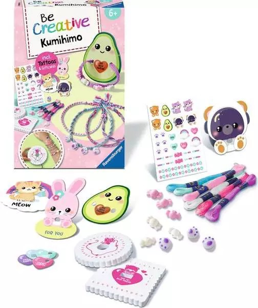 Weitere Ansicht: BeCreative Midi - Freundschaftsbändchen Kumihimo & Tattoos Kawaii