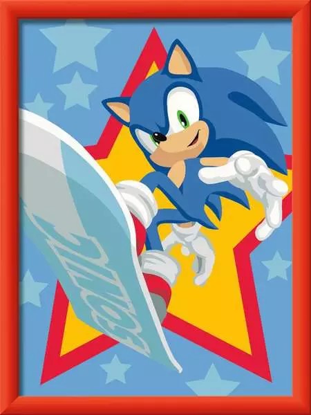 Weitere Ansicht: CreArt, Malen nach Zahlen Kinder Sonic the Hedgehog - Rasender Sonic