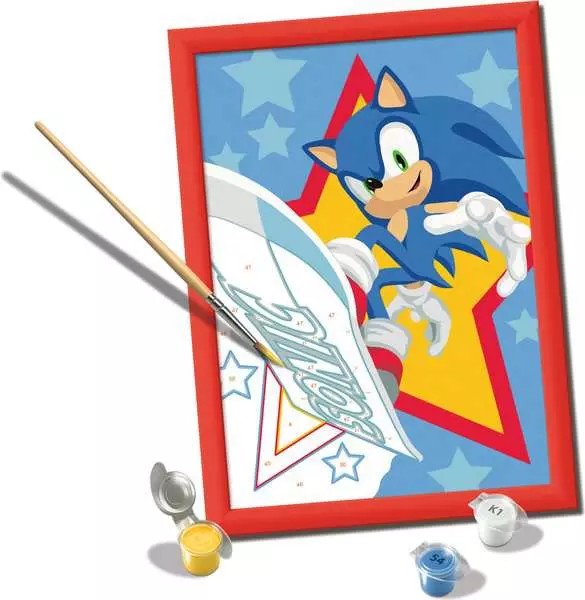 Weitere Ansicht: CreArt, Malen nach Zahlen Kinder Sonic the Hedgehog - Rasender Sonic