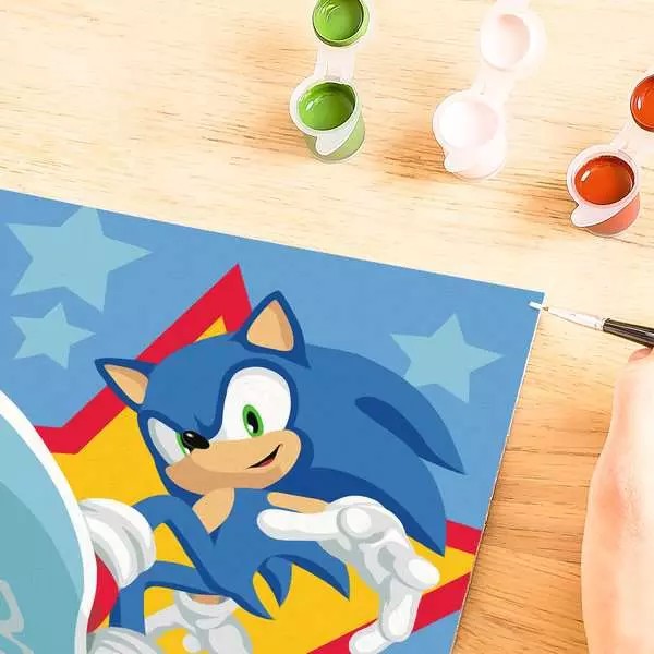 Weitere Ansicht: CreArt, Malen nach Zahlen Kinder Sonic the Hedgehog - Rasender Sonic