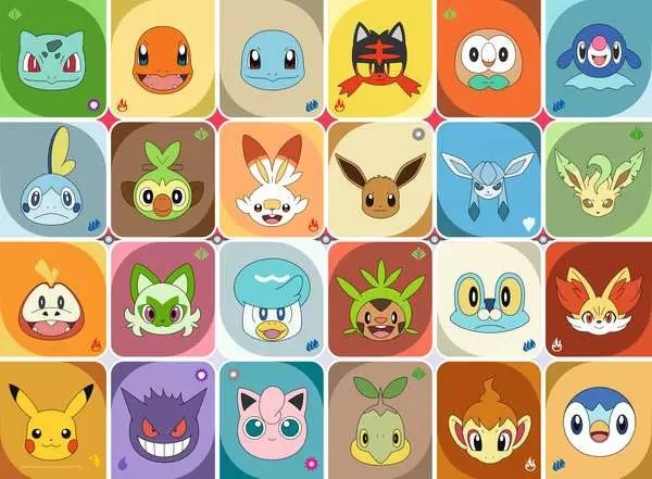 Weitere Ansicht: Kinderpuzzle 100 XXL Teile - Pokémon Gesichter