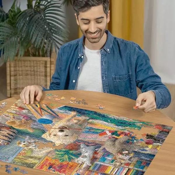 Weitere Ansicht: Erwachsenenpuzzle 750 Large Pieces - Tierische Künstler