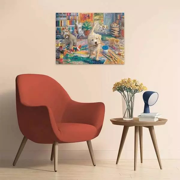 Weitere Ansicht: Erwachsenenpuzzle 750 Large Pieces - Tierische Künstler