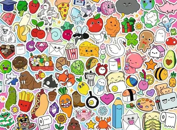 Weitere Ansicht: Erwachsenenpuzzle 500 Teile - Niedliches Kawaii Chaos