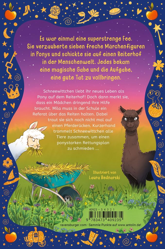 Weitere Ansicht: Die Märchenponys, Band 1 - Schneewittchen hat jetzt vier Hufe | Nicole Roling-Brügging, Nadine Schreiber