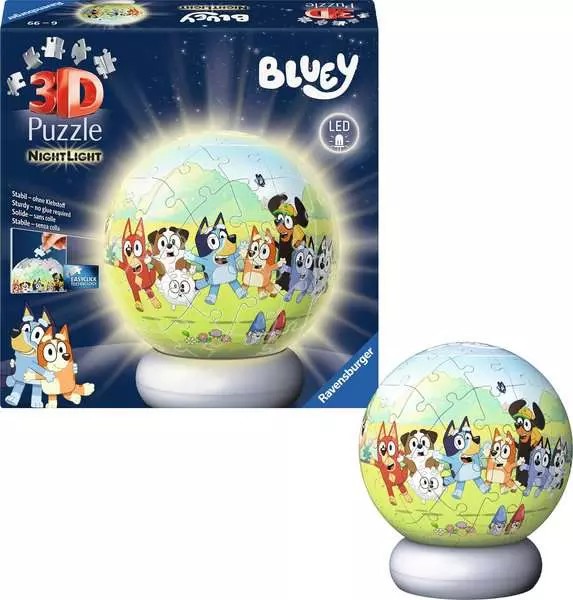 Weitere Ansicht: 3D Puzzle-Ball Nachtlicht Bluey