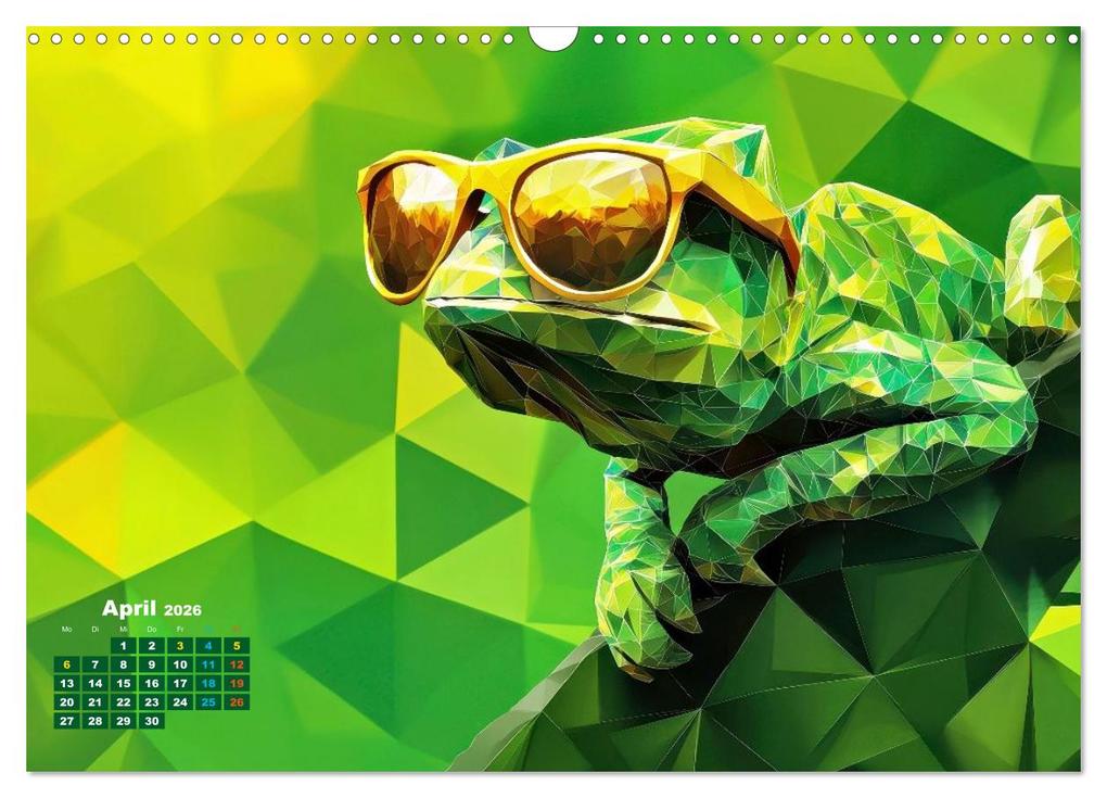 Weitere Ansicht: Chamäleon Artwork (Wandkalender 2026 DIN A3 quer), CALVENDO Monatskalender | Susan Michel, Calvendo