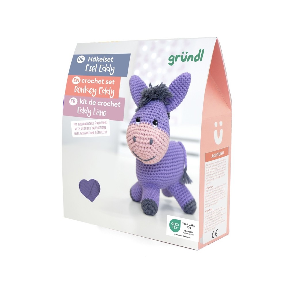 Produktbild: gründl Häkeltier Esel Eddy, Nähset, Häkelset