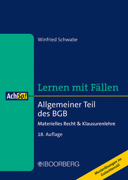 Produktbild: Allgemeiner Teil des BGB | Winfried Schwabe