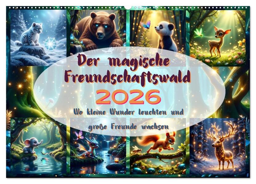 Produktbild: Der magische Freundschaftswald (Wandkalender 2026 DIN A2 quer), CALVENDO Monatskalender | Liam Blue, Calvendo
